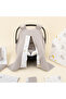 Muslin 11 Pieces - Stroller Set, Blanket, Diaper Mat, Bib Set - Light Gray Muslin - Gray Rabbit - 3