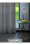 DARK GRAY LINEN LOOK EXTRAFORCED TULE CURTAIN LINEN TOUCH SERIES - 3