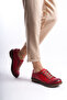 Celeste Ellington Red Women's Lace-Up High-Sole Sneaker Sports Shoes - 4
