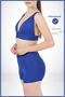 Women's Mini Shorts Boxer Cobalt Blue High Waist Firming Fit Look 11080 - 6