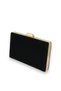 Black Color Suede Evening Dress Bag Evening Bag Henna Wedding Engagement Prom Invitation - 2