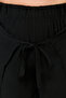 Black Wrap Closure Detailed Wide Leg Beach Wear Woven Plus Size Pants Tbbss24Ar00012 - 5
