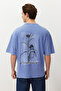 Lilac Oversize/Wide Cut T-Shirt with Distressed/Faded Effect Tmnss24Ts00192 - 6