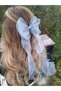 Women - Girls Long Tulle Bow Buckle Ribbon Curved Ribbon Buckle Clip - 2