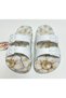 NON-SLIP ANATOMIC SOLE WHITE DOUBLE STRAP WITHOUT BUCKLE WOMEN'S HOME STREET MAGNIFIER AND WET FLOOR SLIPPERS - 6