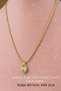 Steel Necklace - Zircon Stone Lock Heart Snake Chain Non-Tarnish Colorfast Steel Necklace 40+5cm GL001 - 4