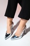 SANTA Silver Mirror Women's Pointed Toe Platform Heeled Shoes - 2
