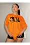 CHILL Printed Women's Oversize T-shirt Casual Boyfirend - 2