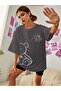Teddy Bear Printed Women's Oversize T-shirt Casual Boyfirend - 3