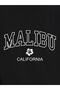Malibu Printed Black Oversize T-shirt Casual Boyfirend - 3