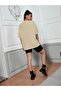 Butterfly Detail Printed Oversize T-shirt Casual Boyfirend - 2