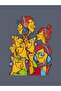 Cartoonist Printed Smoked Oversize T-shirt Casual Boyfirend - 4