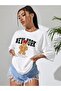 New York Printed Women's Oversize White Salas T-shirt Boyfriend - 4