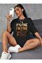 تي شيرت مطبوع كبير الحجم من Everything's Fine كاجوال Boyfirend - 2
