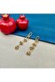 Women's Steel Dangle Gold Earrings - 4