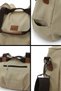 3212 Demeter Women's Cream Shoulder Hand Casual Tote 100% Cotton Canvas Crossbody Bag with Pocket - 5