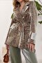 Sesılia Leopard Pattern Jacket Set - Green - 3