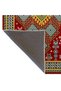 Traditional Decorative and Woven Base Rug with Argyle in Red Tones 4237 - 5