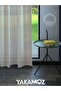 CREAM COLOR LINEN LOOK EXTRAFORCED TULE CURTAIN LINEN TOUCH SERIES - 3