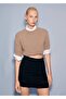 Perforated woven miniskirt - 7