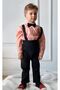 Set Pink Shirt And Black Salopet Baby And Children's Clothing Holiday And Special Daily Boys Girls - 7