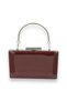 Burgundy Color Mirror Patent Leather Metal Handle Evening Dress Bag Evening Bag Henna Wedding Engagement Prom Invitation