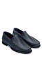 Men's Genuine Leather Navy Blue Loafers - 2