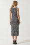 Women's Black and White Cut Out Detailed Patterned Knitted Dress MC00270 - 7