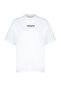 Ekru %100 Pamuk Sırt ve Ön Baskılı Oversize/Geniş Kesim Örme T-Shirt TWOSS24TS00183 - 7