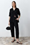 Black Woven Shirt-Pants Aerobin Set TWOSS24AU00038