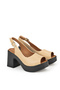 , Women's Genuine Leather Heeled Sandals 141992Z28003 Beige - 2