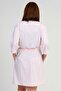 Women's Large Size Capri Sleeve Rosebloom Dressing Gown C3T2N1601 - 4