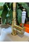 Antique Gold Sink Faucet Zen Design Easy Ablution High Sink Tap Matte Antique - 3