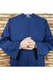 Siraç Hakim Collar Navy Blue Plain İmam Cube - 4