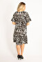 Women's Plus Size Leopard Sleeve Tiered Dress 65n34447 - 6