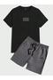 Unisex New Season 2-Piece Future Live Life Printed Shorts T-Shirt Set