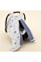 Muslin Double Sided Stroller Cover and Cushion - Indigo Muslin - Blue Cloud - 5