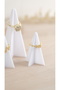 Plexi white pyramid ring 3-Piece Ring Holder, Acrylic Stand, Plexi Organizer, Jewelry Stand