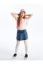 LCW Girl's Jeans Shorts Skirt with Elastic Waist