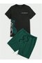 Unisex Oversize New Season 2-Piece Los Angeles Printed Shorts T-Shirt Set