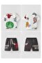 Basketball Suit Themed Children's Double Top and Bottom Set with Shorts