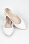 Women's Beige Color Open Side Ballerinas - 4
