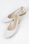 Women's Beige Color Open Side Ballerinas - 3