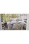 WILLING QUILTED RANFORCE DOUBLE PERSONAL Duvet Cover Set GRAY GOLDEN PALM