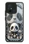 Glossy Phone Case for Xiaomi Redmi 12C White Lucky Panda Design