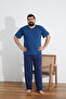 Combed Cotton Single Jersey (Thin) Large Size Summer Pajama Set - 3