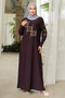 Amaya Stoned Hijab Dress 832 - Plum