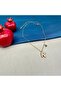 Women's Steel Balloon Letter Evil Eye Beaded Necklace - 4