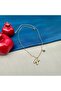 Women's Steel Balloon Letter Evil Eye Beaded Necklace - 2