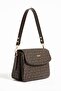 New Season Column Strap 4 Compartment Brown Women's Shoulder Bag 25x15cm PBU2174
